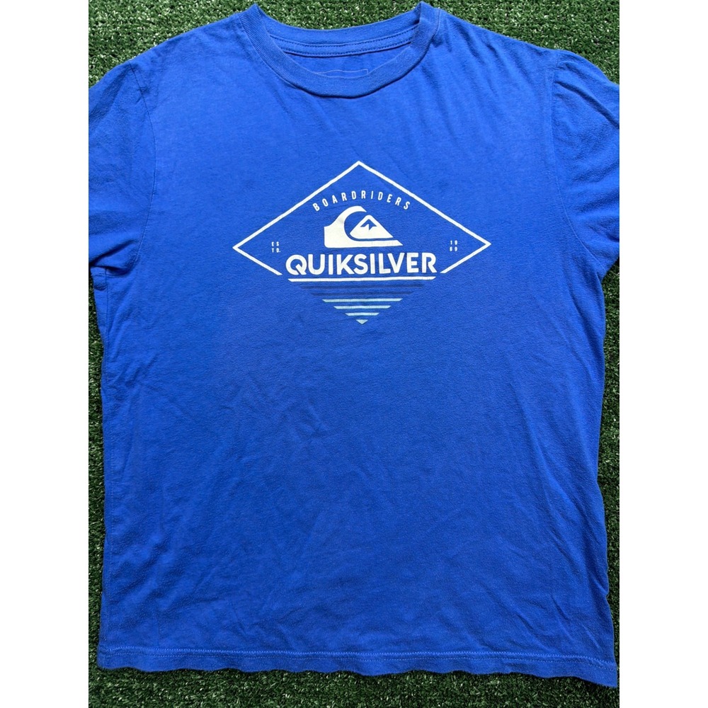 Quiksilver Mens Boardriders Graphic T-Shirt Blue Short Sleeve Cotton Tee Large - Picture 2 of 7